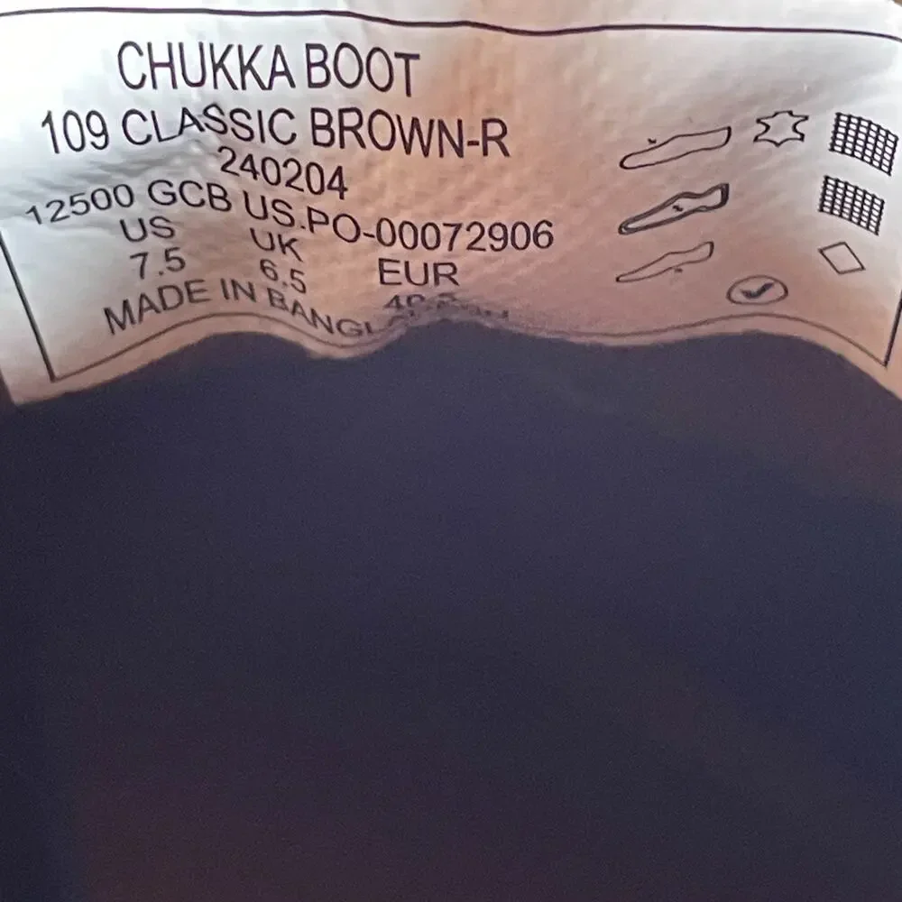 5.11 Tactical Men's 7.5 Chukka Boots Brown Leather Vibram Ankle Lace Up Shoe EUC